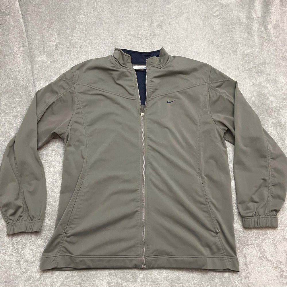 Nike Full Zip Jacket Olive Green Vintage Y2K Track Lightweight Athletic Men
